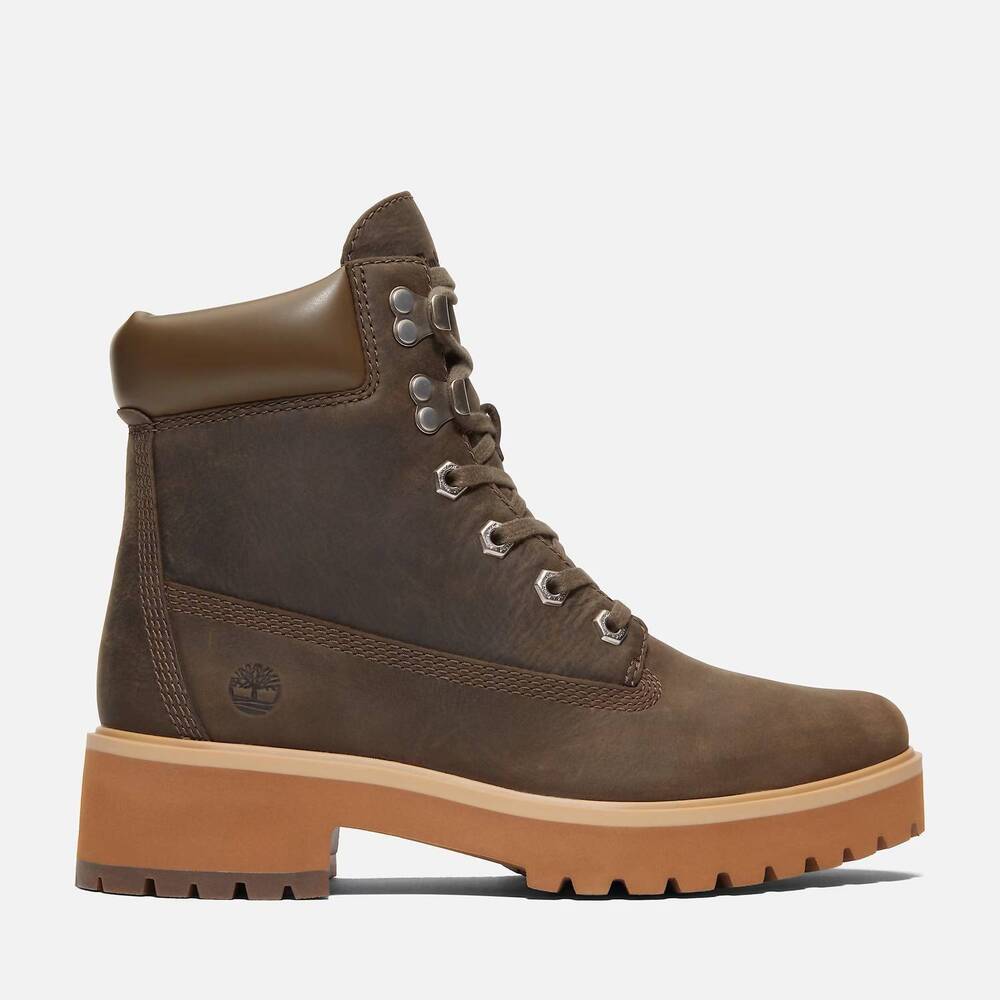 NEW TIMBERLAND women's carnaby cool boot in olive full-grain